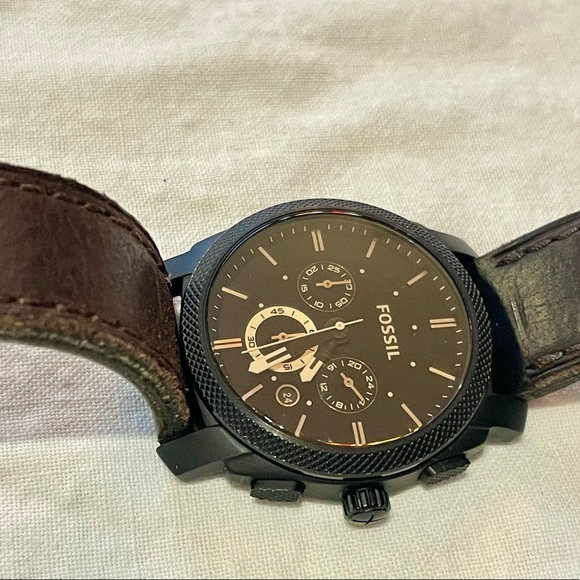 Fossil Machine Chronograph Brown Dial Men's Watch FS4656 Machine Black - Picture 9 of 14